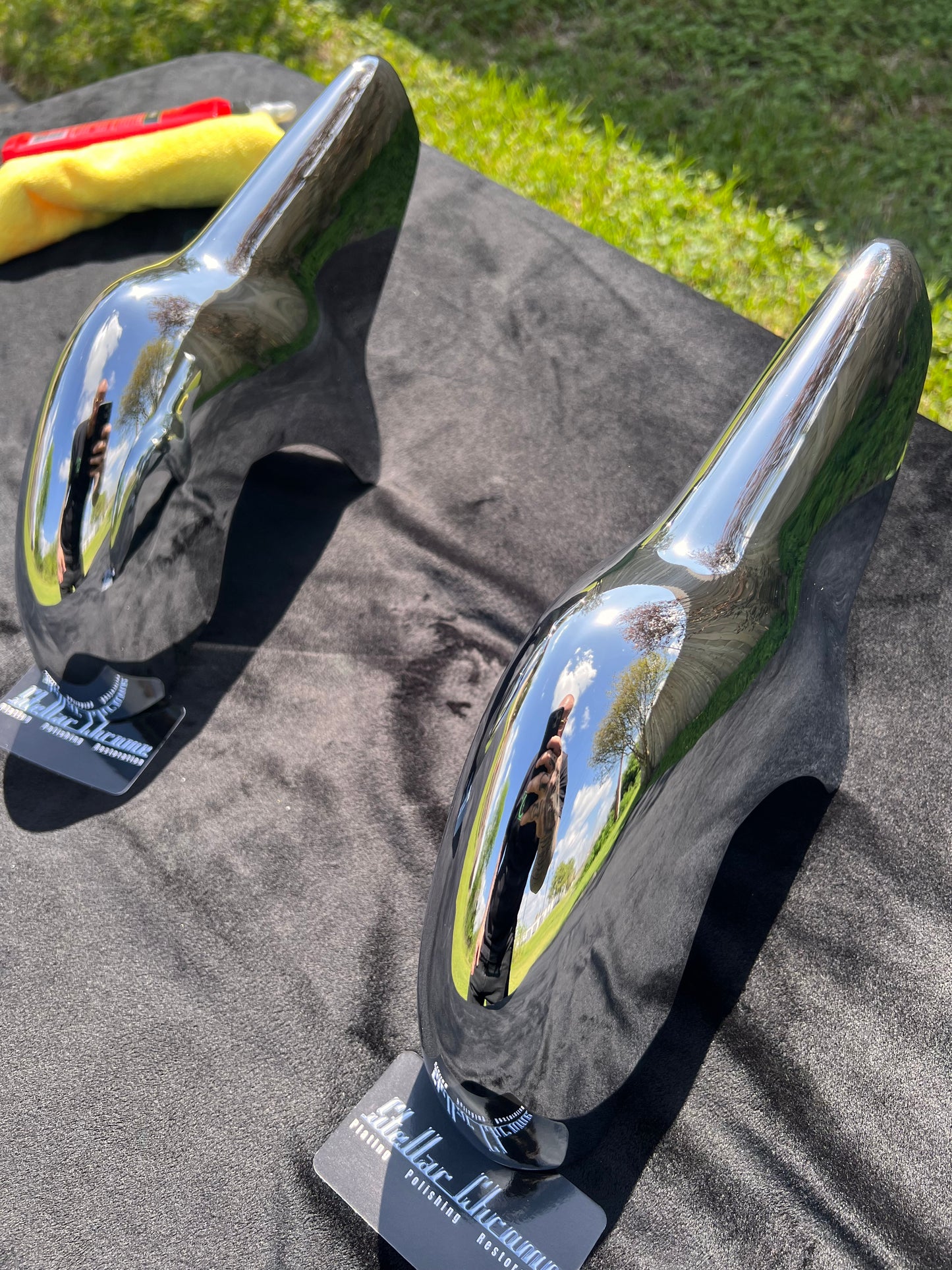 1957 Bel Air Front Bumper Guards Triple Chrome Show Quality Original OEM