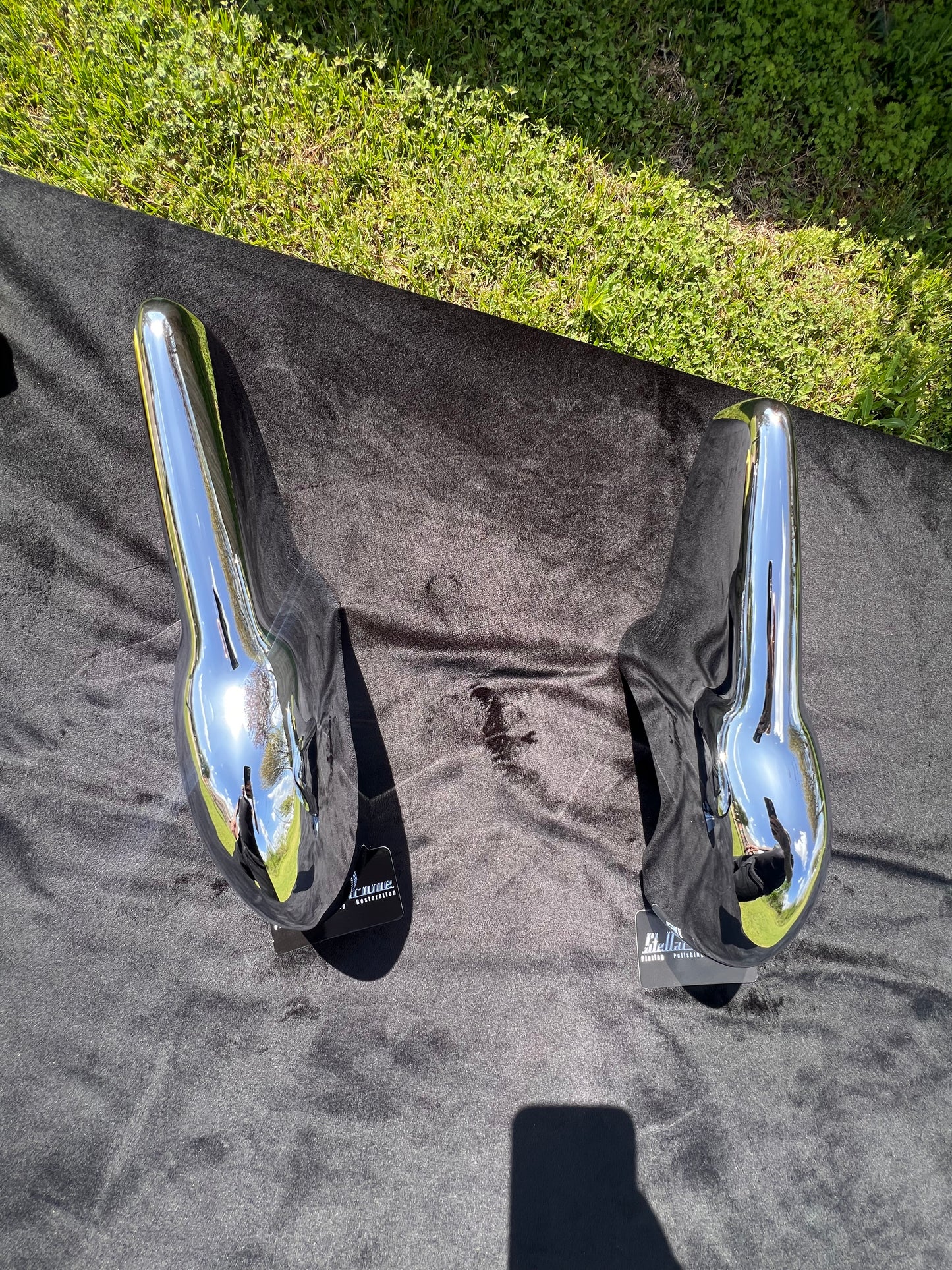 1957 Bel Air Front Bumper Guards Triple Chrome Show Quality Original OEM
